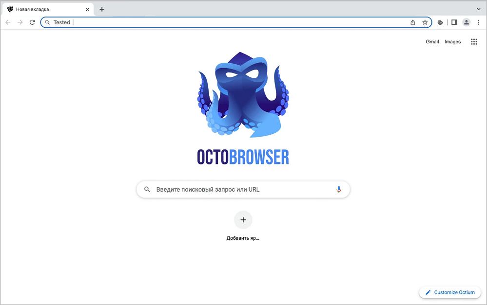 Octo Browser screenshot